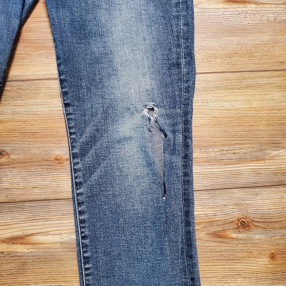 Lucky Brand Jeans Womens 6 28 Blue Lolita Skinny Distressed Raw Hem Ankle - Picture 4 of 8